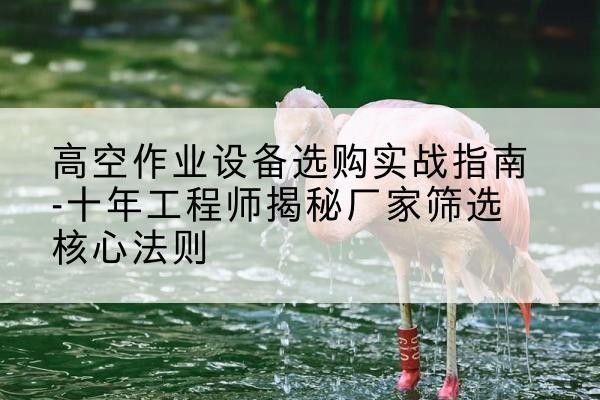 辉南剪叉式升降机厂家-高空作业设备选购实战指南-十年工程师揭秘厂家筛选核心法则